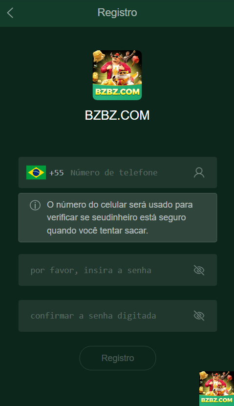 bzbz.com Passo a Passo Cadastro